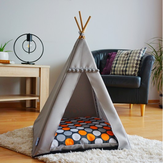 Teepee namelis-palapinė – Orange Dots Halka life nameliai 